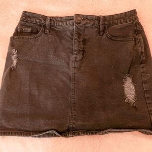 Black jean skirt